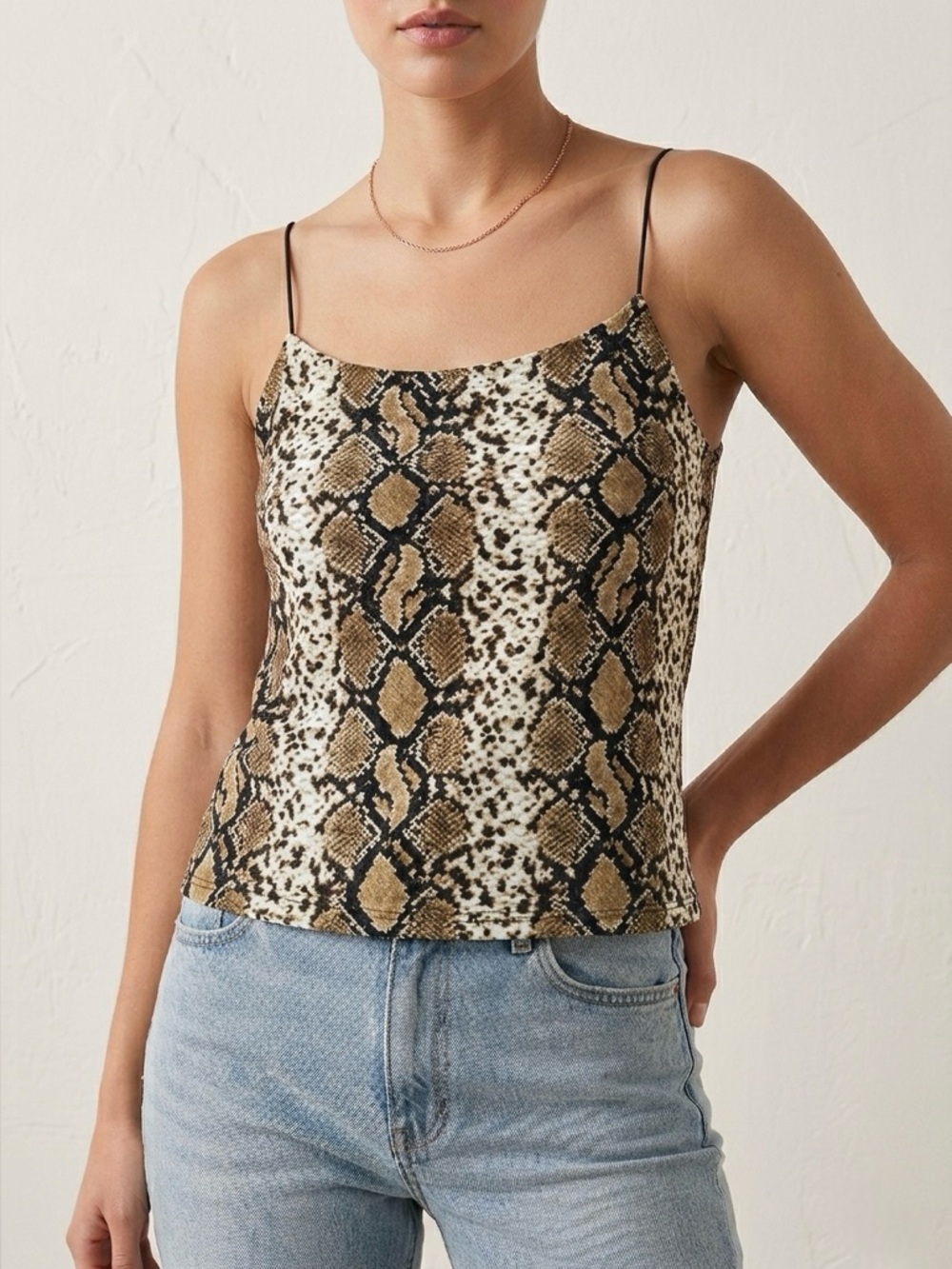 Gaze snakeskin camisole spaghetti straps size medium